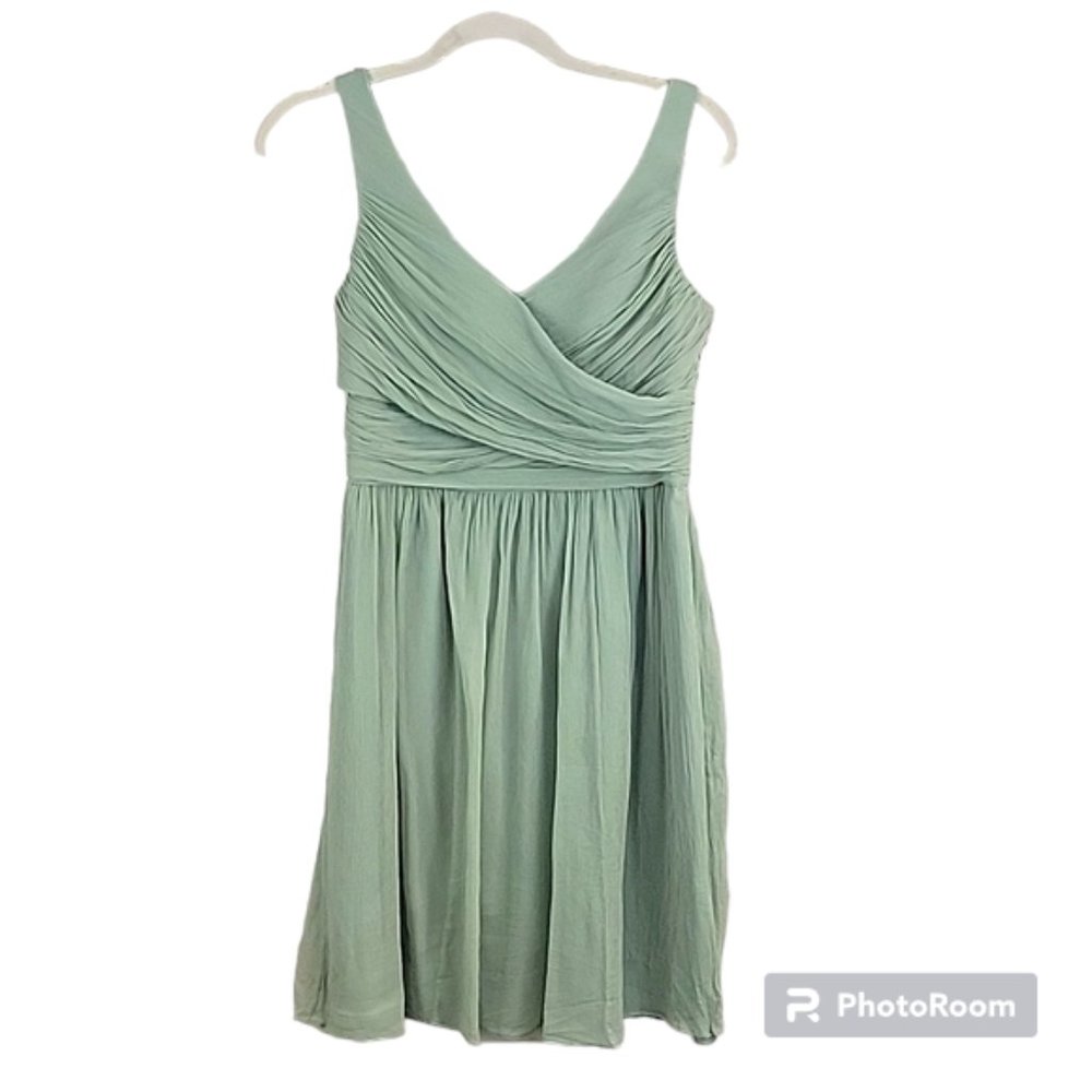 J. Crew-  Heidi 100% Silk Dusty Shale Dress- Size 8